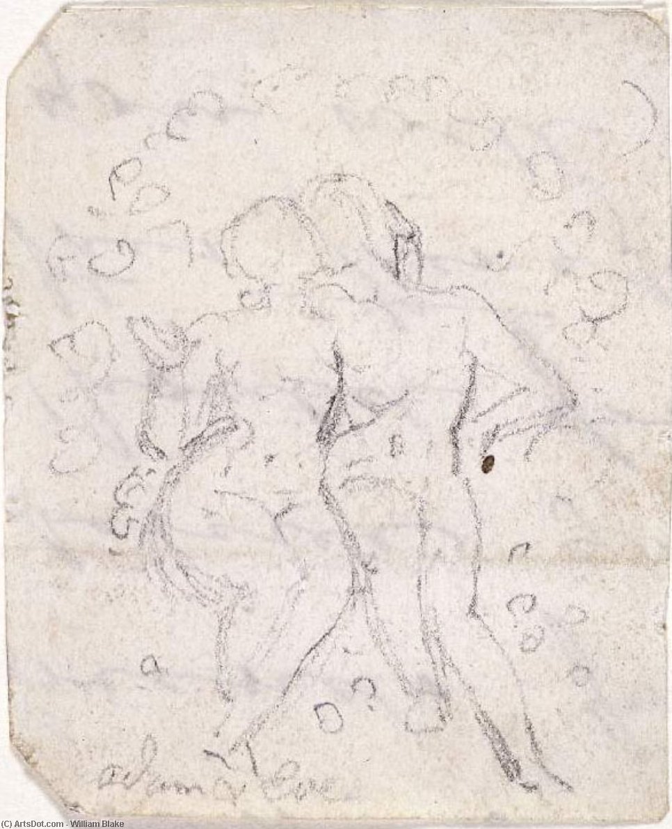 Sketch For Satan Watching The Endearments Of Adam And Eve — William Blake