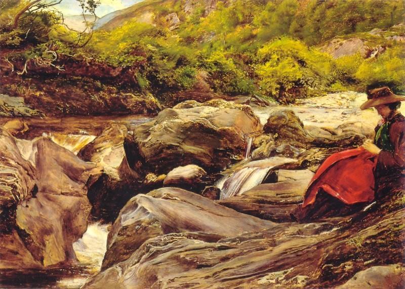 A Waterfall In Glenfinlas — Sir John Everett Millais