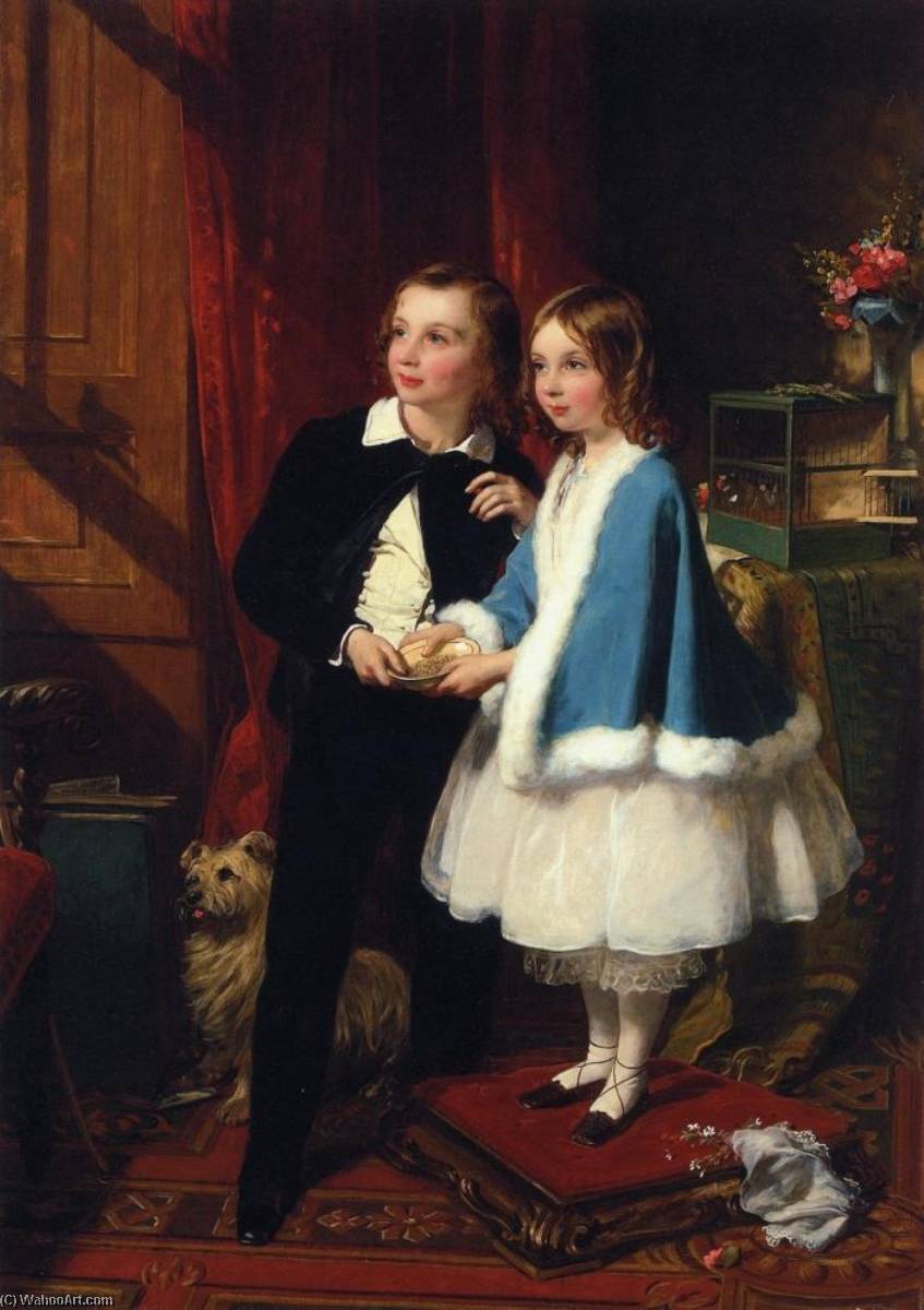 Lord Almeric Athelstan Spencer Churchill And Lady Clementina Spencer Churchill, The Children Of George Spencer Churchill, 6th Duke Of Marlborough, And His Second Wife, Charlotte Augusta — James Sant