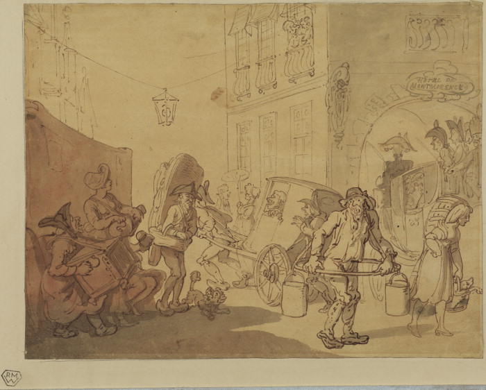 Street Scene In Paris — Thomas Rowlandson