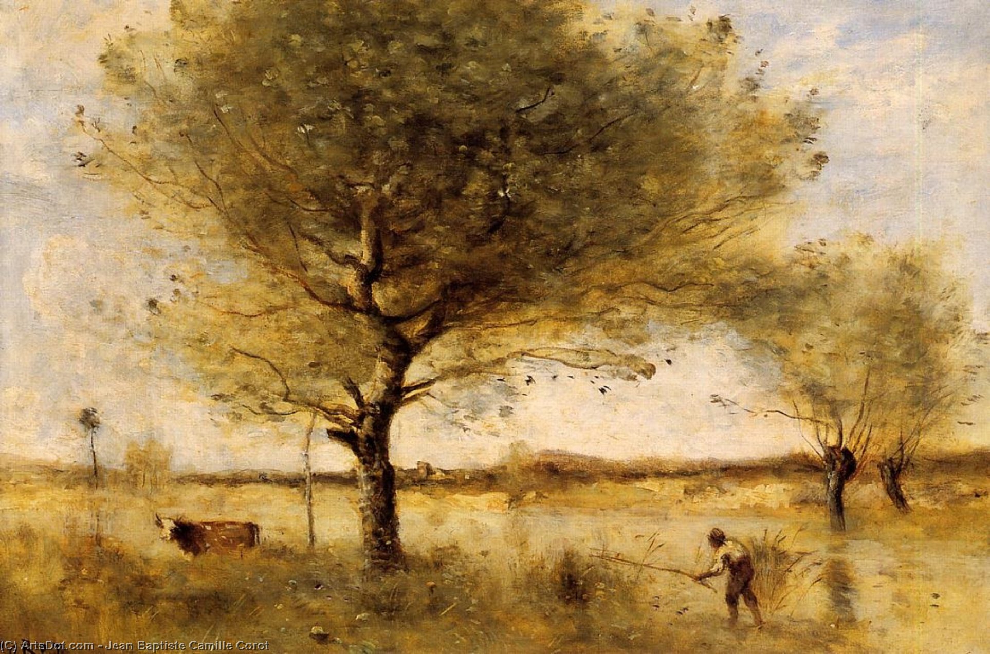 Pond With A Large Tree — Žan-batist Kamil Korote