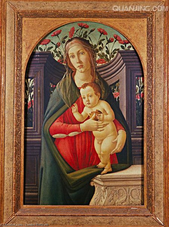 The Madonna And Child In A Niche Decorated With — Sandro Botticelli