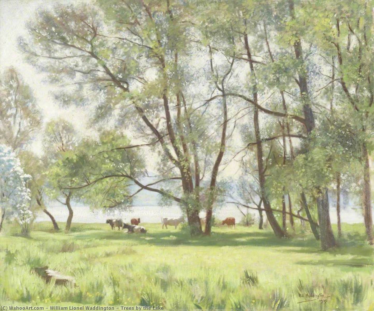 Trees By The Lake — William Lionel Waddington