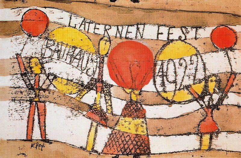 Postcard For The Feast Of Lanterns Staatliches Bauhaus In Weimar — Paul Klee