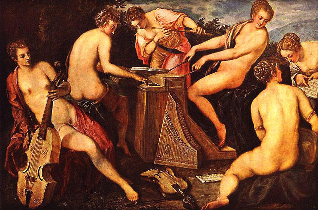 Women Making Music — Jacopo Tintoretto