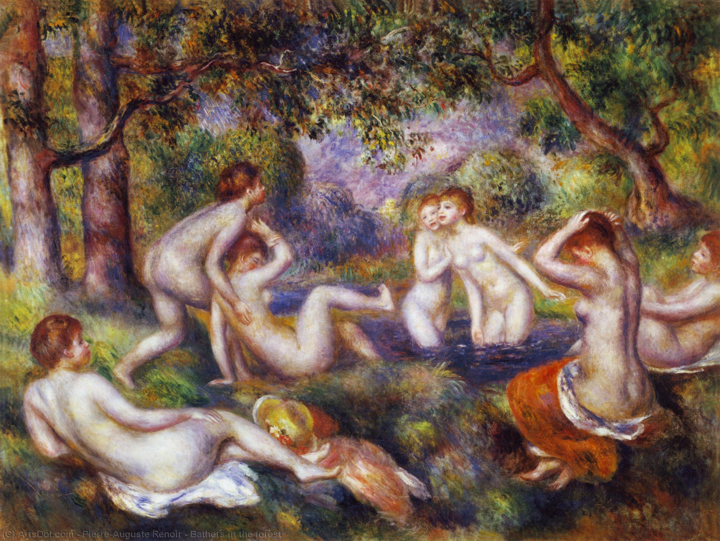 Bathers In The Forest — Pierre-auguste Renoir