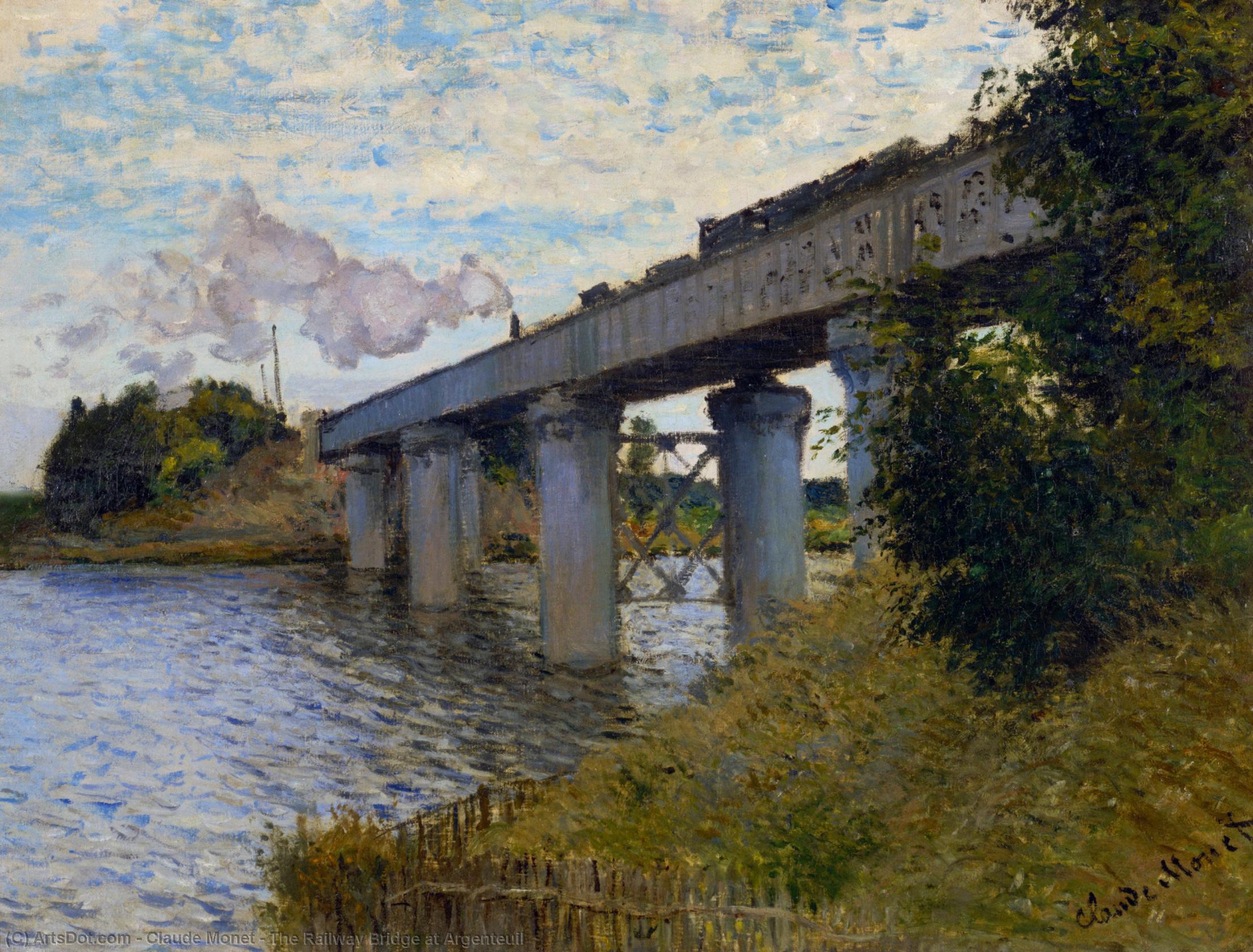 The Railway Bridge At Argenteuil — Claude Monet