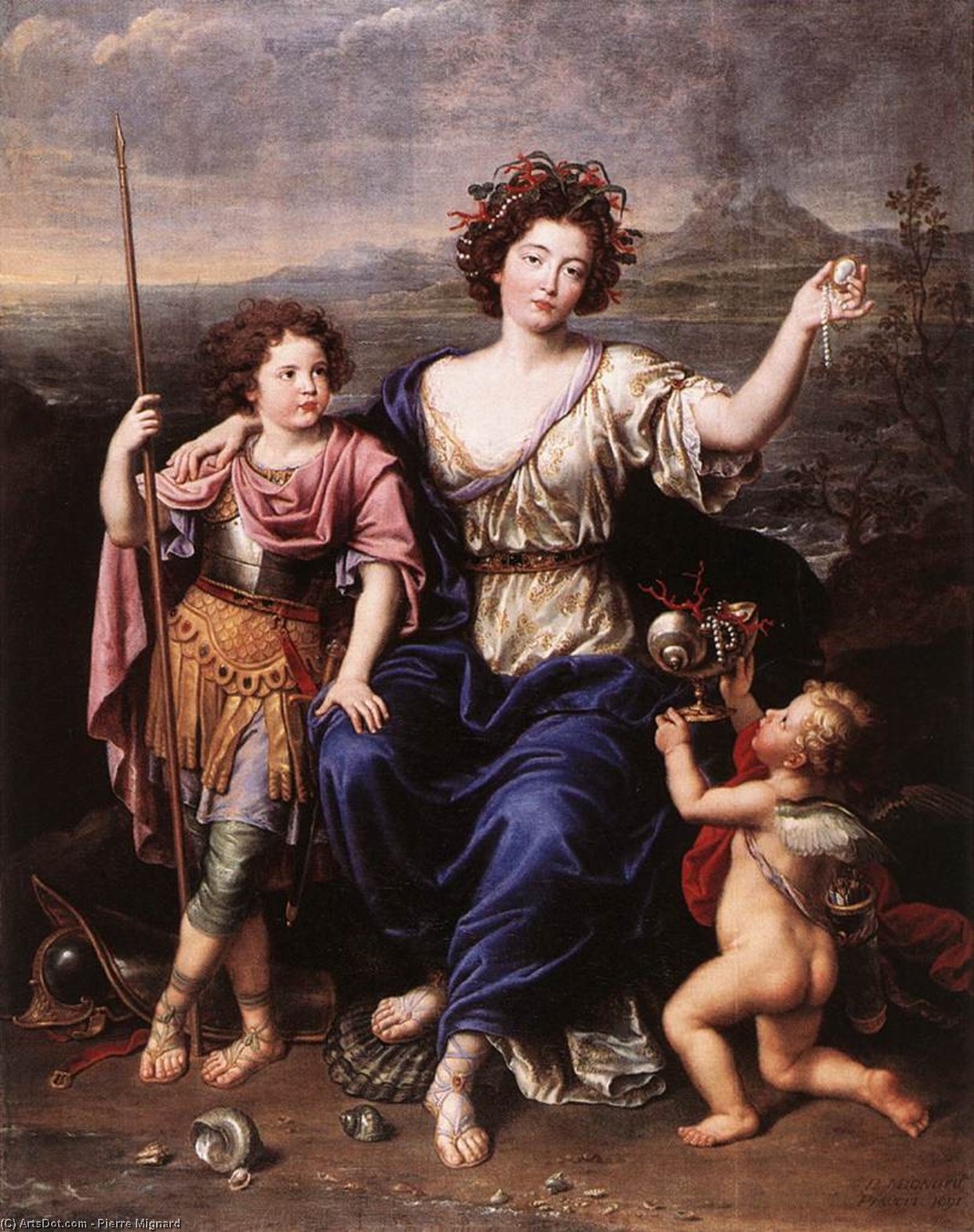 The Marquise De Seignelay And Two Of Her Children — Pierre Mignard
