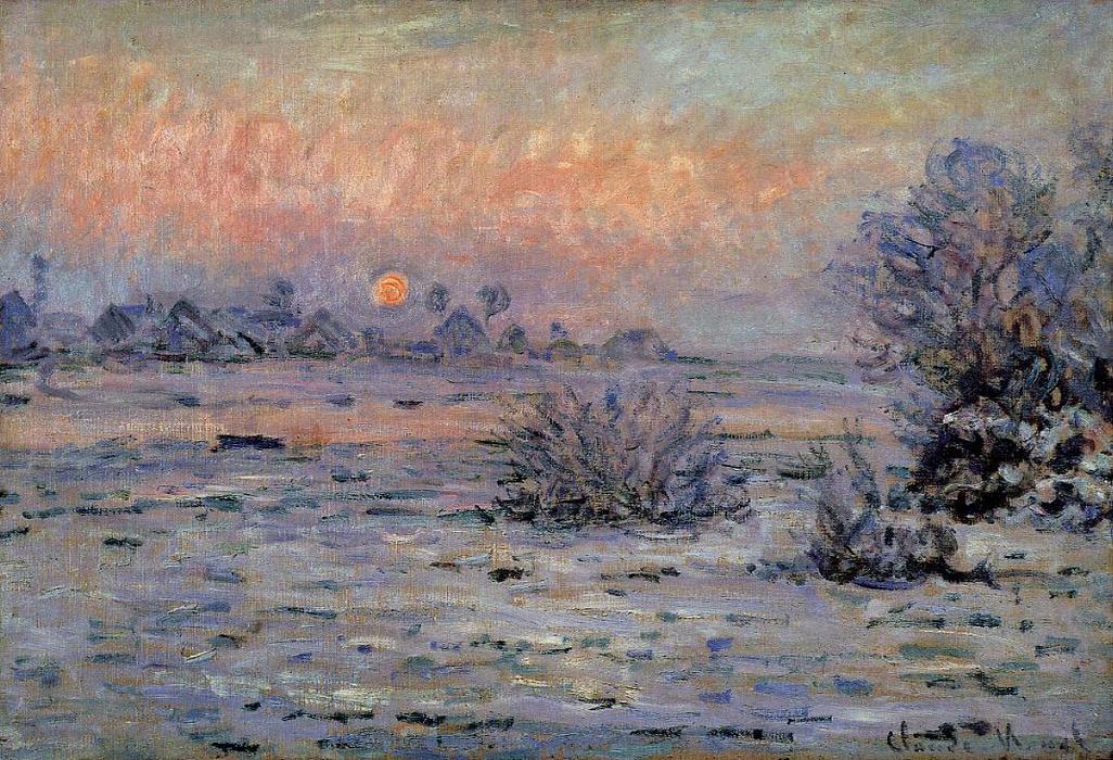 Winter Sun, Lavacourt — Claude Monet