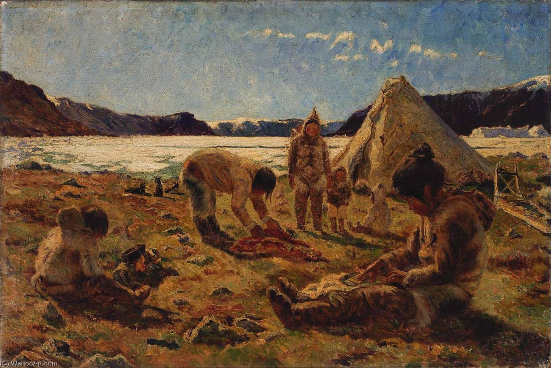 An Innuit Encampment — Frank Wilbert Stokes