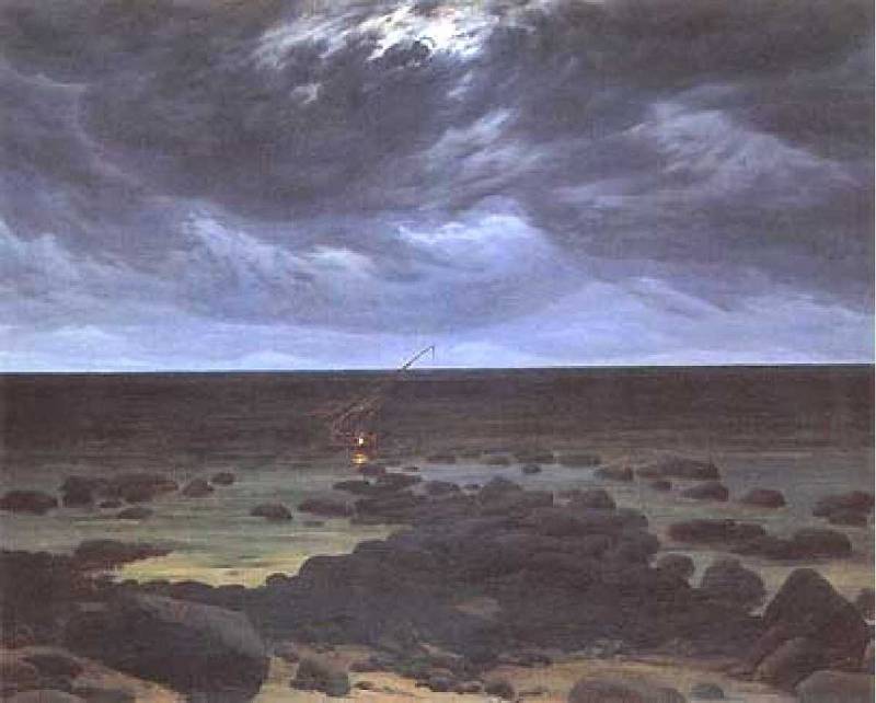 Meereskuste Bei Mondschein — Caspar David Friedrich