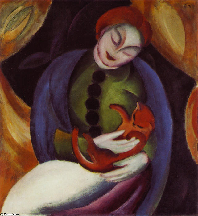 Girl With Cat Ii — Franz Marc
