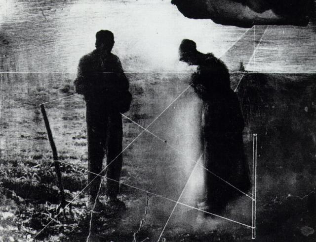 Stereoscopic Composition, Based On Millet's 'angelus' (unfinished), Circa 1978 — Salvador Dalí