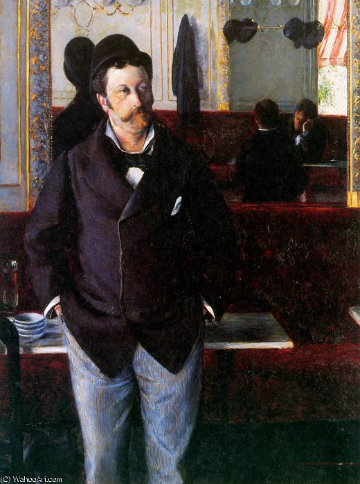 In The Cafe Sun — Gustave Caillebotte
