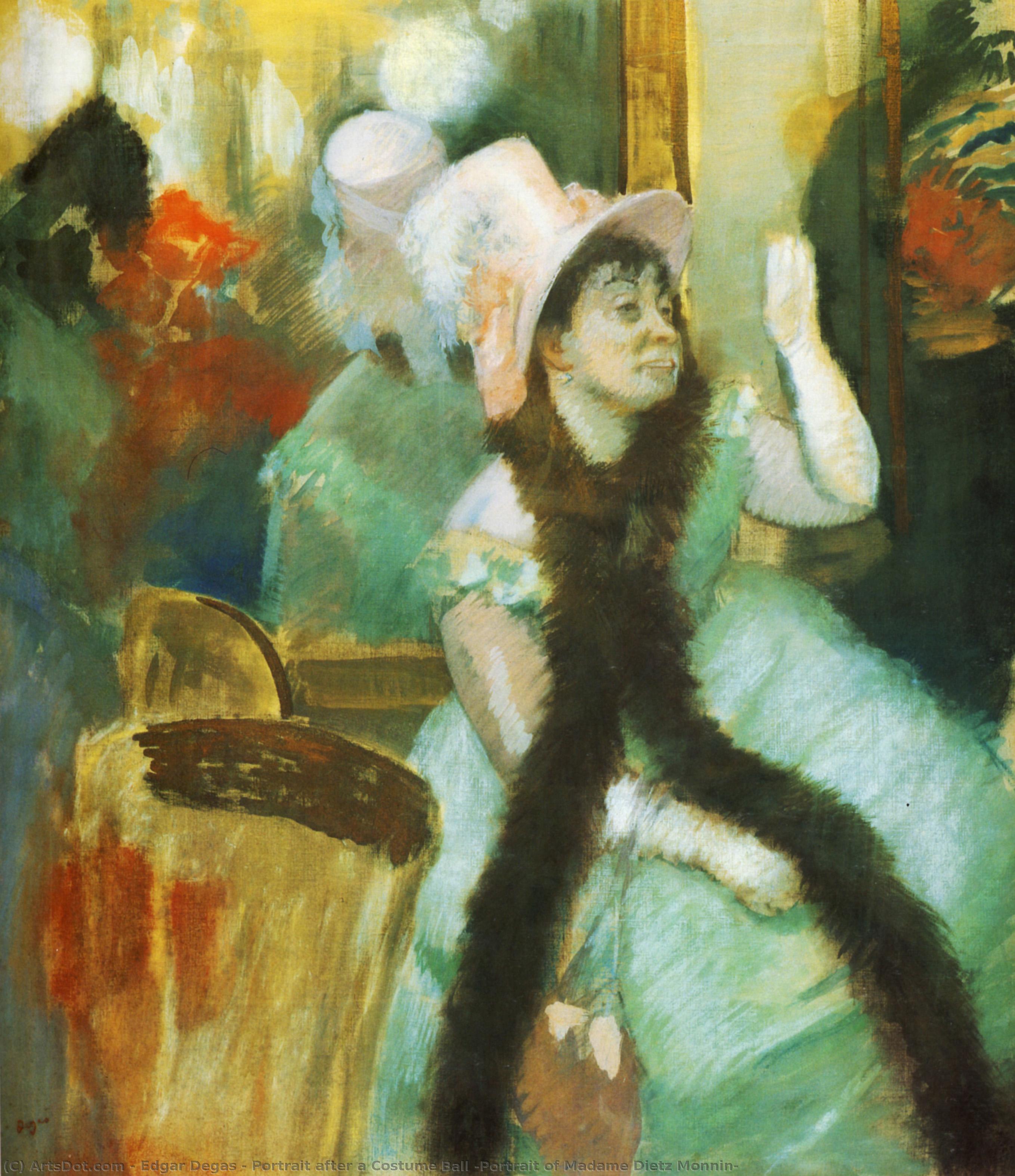 Portrait After A Costume Ball (portrait Of Madame Dietz Monnin) — Edgar Degas