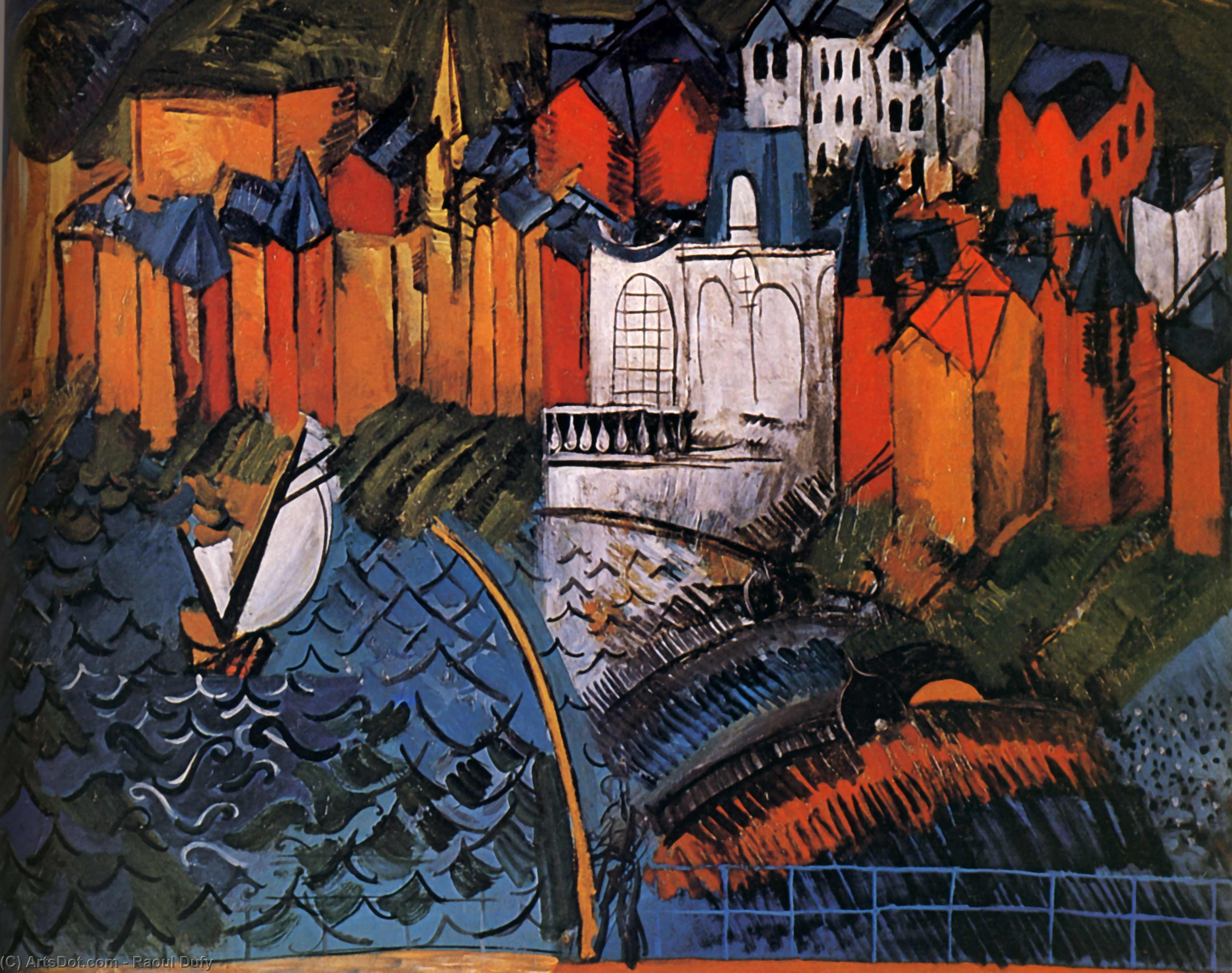 Sailboat At Sainte-adresse — Raoul Dufy