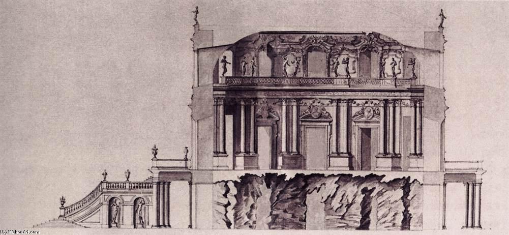 Section Of A Garden Pavilion — Johann Bernhard Fischer Von Erlach