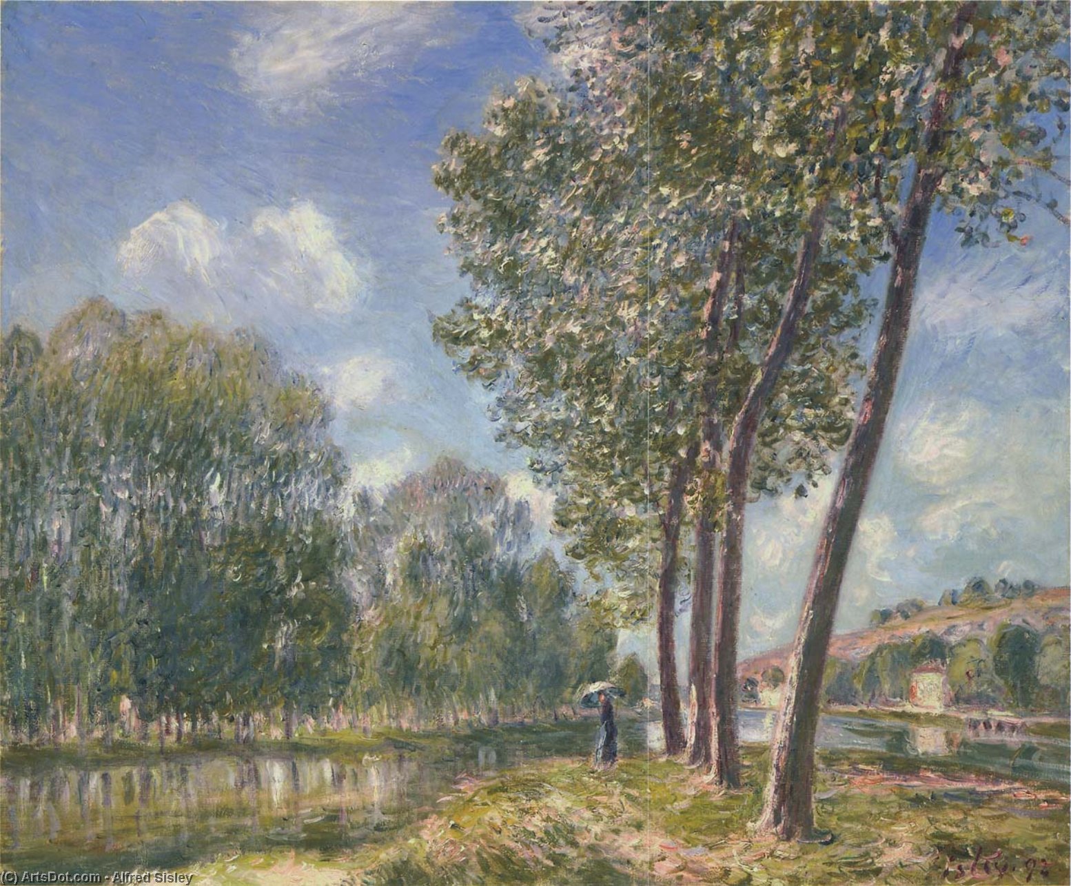 Spring Sunshine On The Loing — Alfred Sisley