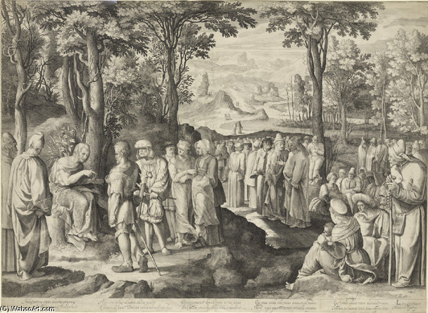 St. John The Baptist Preaching In The Desert — Nicolaes De Bruyn