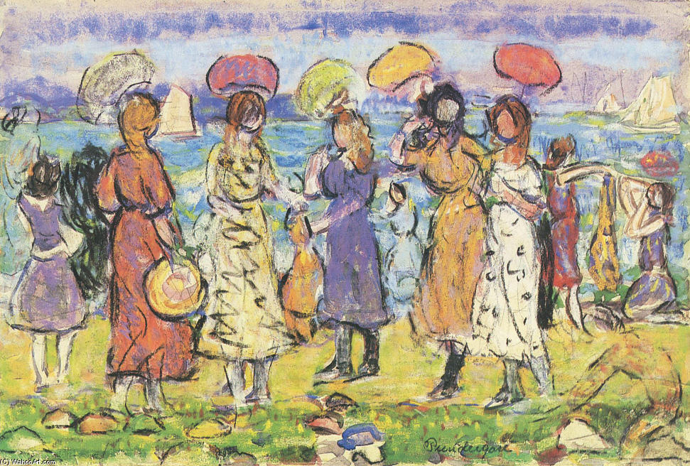 Sunny Day At The Beach — Maurice Brazil Prendergast