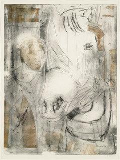Untitled (albert Himself With Horse) — Albert Oehlen