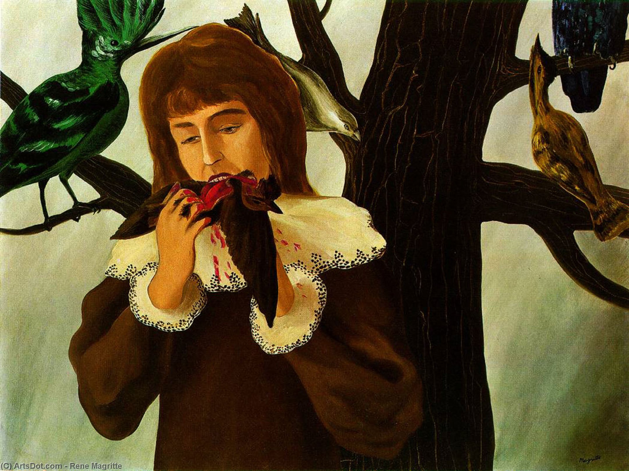 Young Girl Eating A Bird — René Magritte