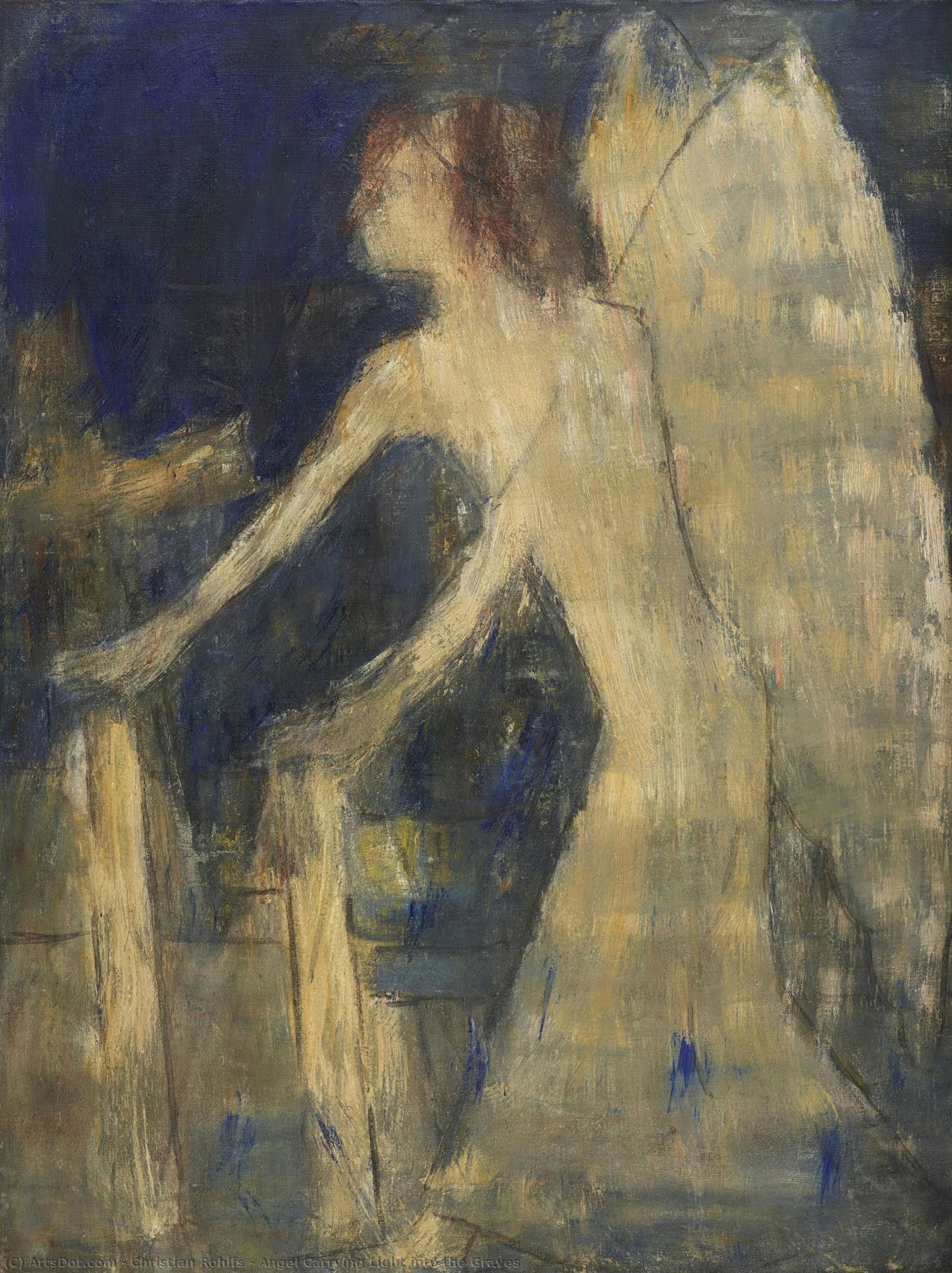 Angel Carrying Light Into The Graves — Christian Rohlfs