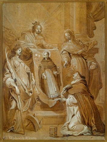 The Blessed Virgin Presents A Portrait Of St. Anthony — Anthonis Sallaert