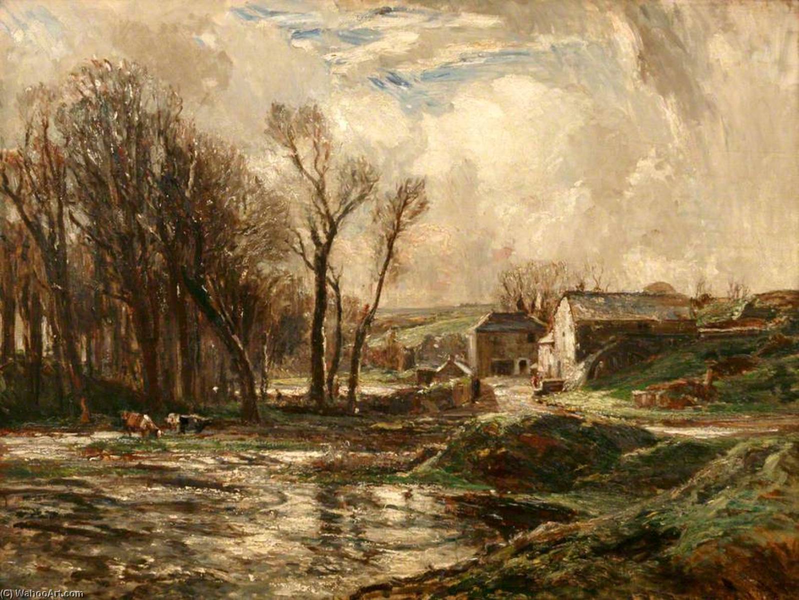 January (the Mill At Lamorna) — Samuel John Lamorna Birch
