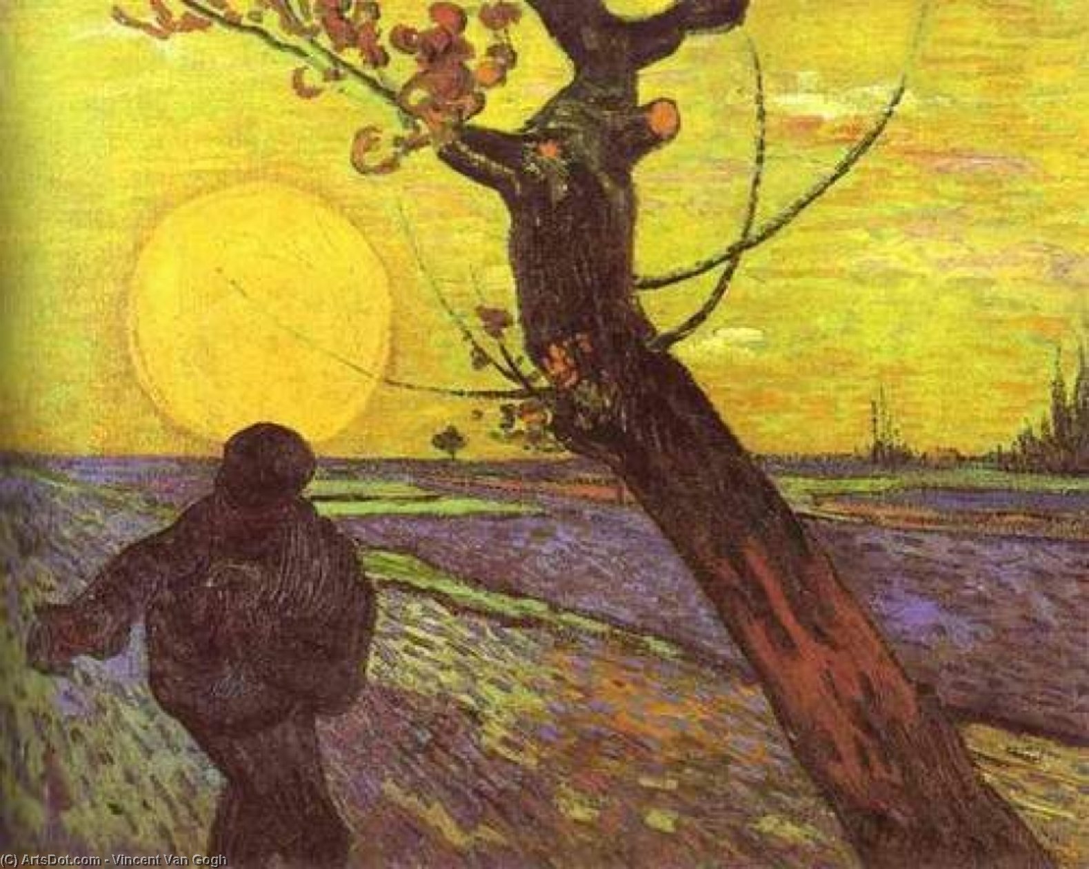 Sower With Setting Sun (after Millet) — Vincent Willem Van Gogh