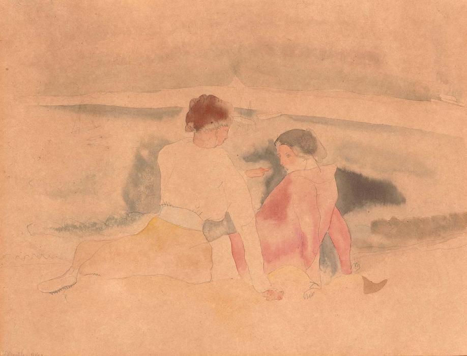 Untitled (two Women And Boats) — Charles Demuth