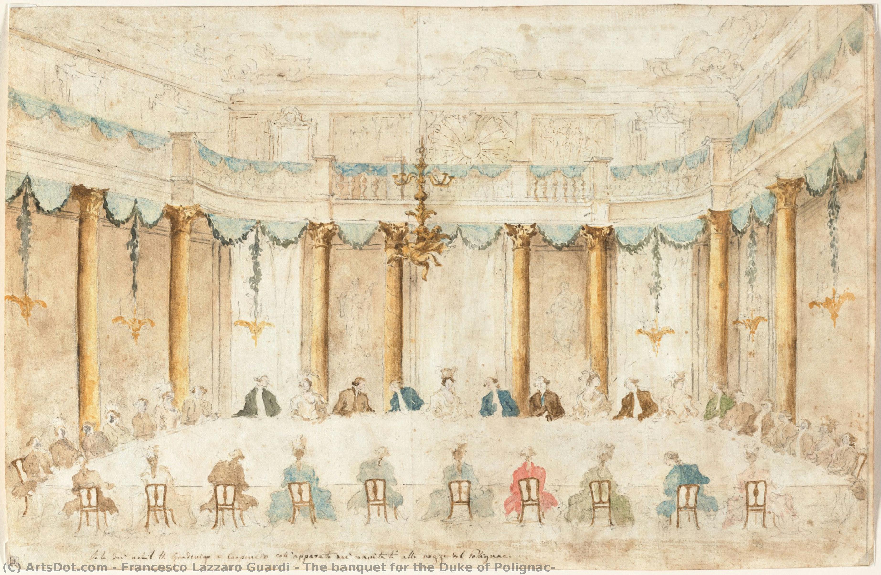 The Banquet For The Duke Of Polignac — Francesco Lazzaro Guardi