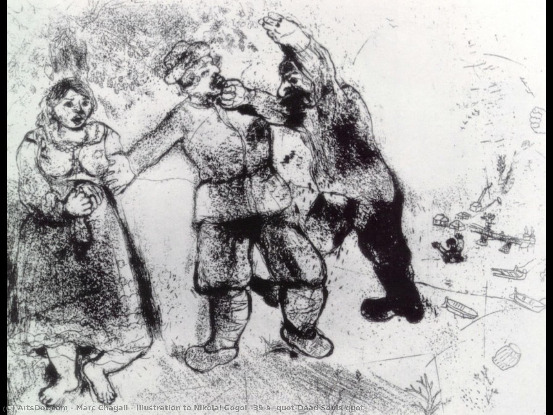 Illustration To Nikolai Gogol's "dead Souls" — Marc Chagall