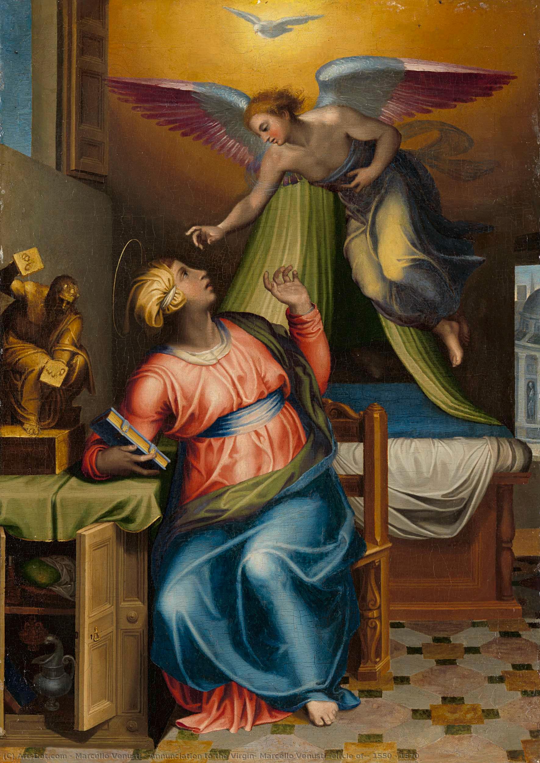 Annunciation To The Virgin, Marcello Venusti (circle Of), 1550 - 1570 — Marcello Venusti