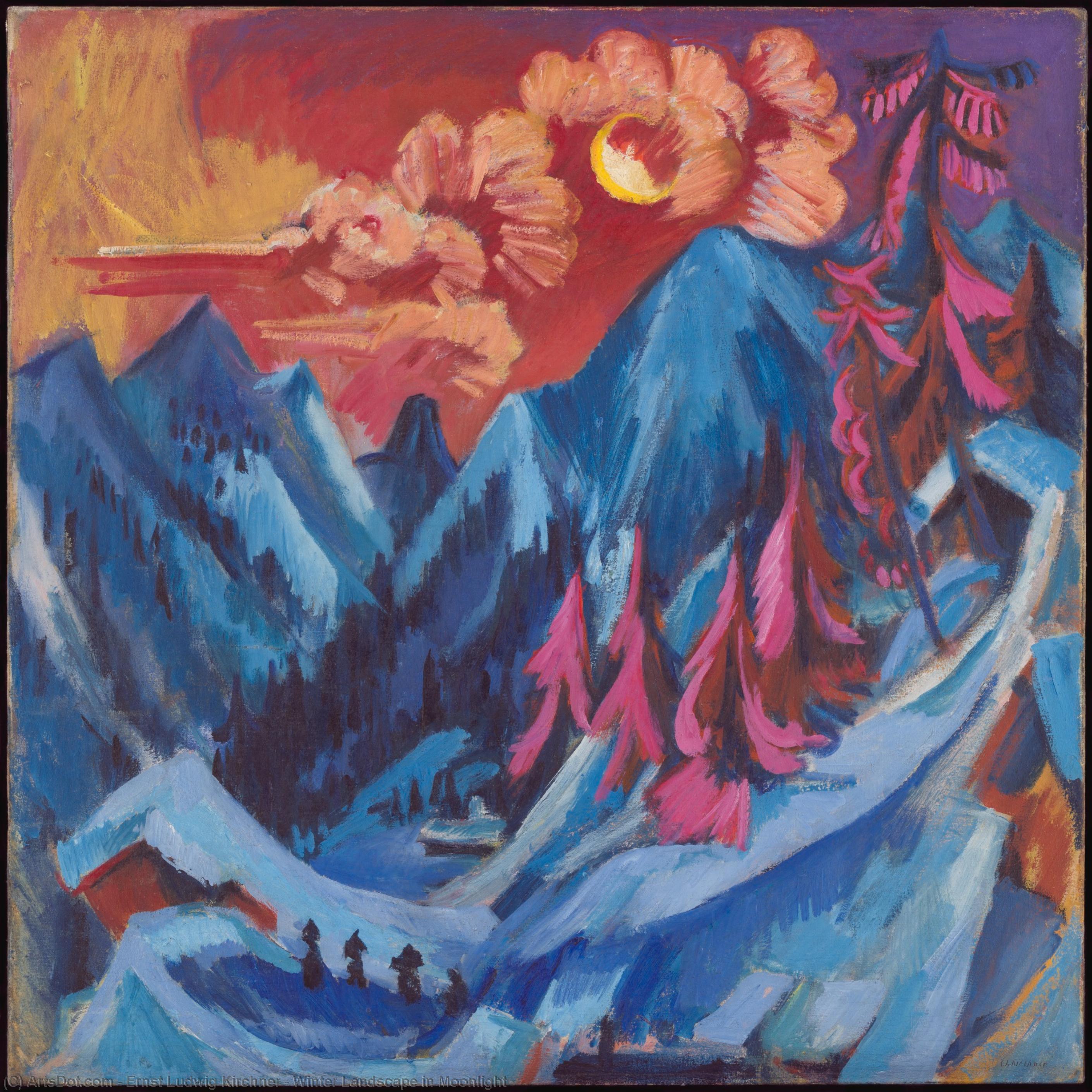 Winter Landscape In Moonlight — Ernst Ludwig Kirchner