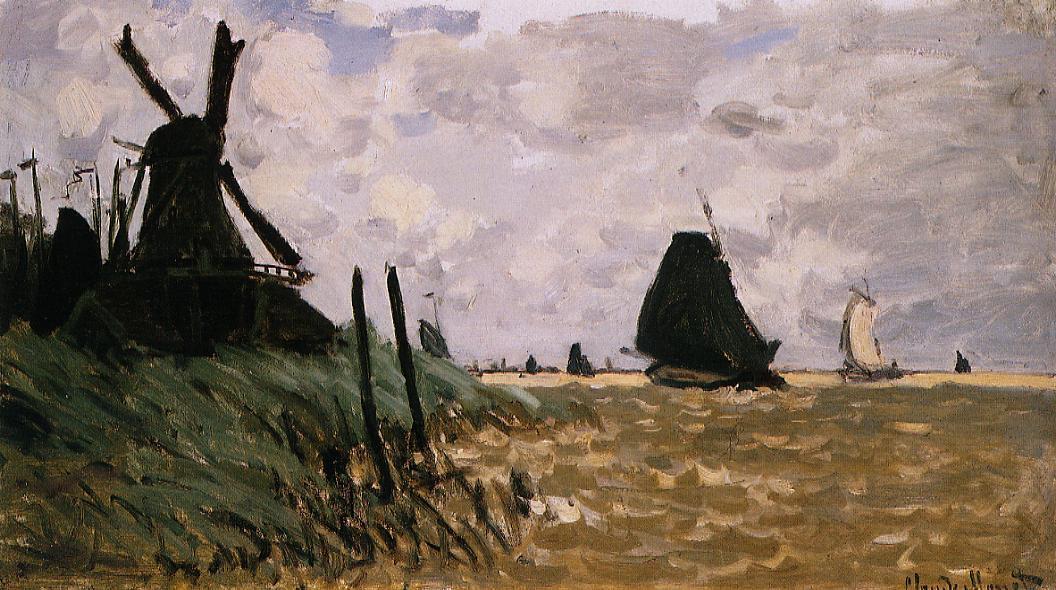 Windmill Near Zaandam — Claude Monet