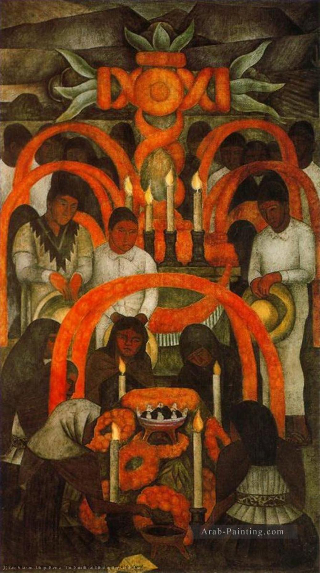 The Sacrificial Offering Day Of The Dead — Diego Rivera