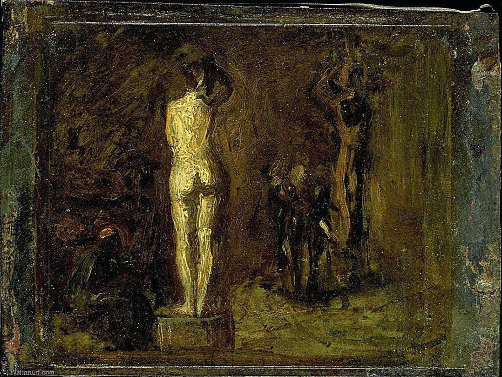 Study For William Rush Carving His Allegorical Figure Of The Schuylkill River — Thomas Eakins
