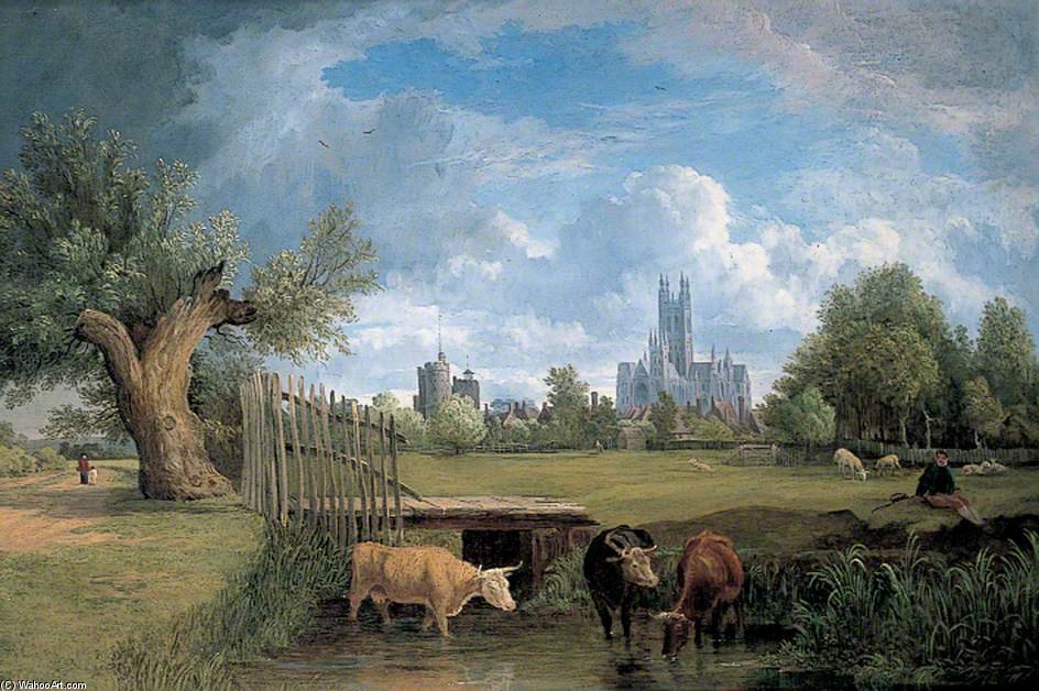 Canterbury, Kent, From The Stour Meadows — Alfred Stannard