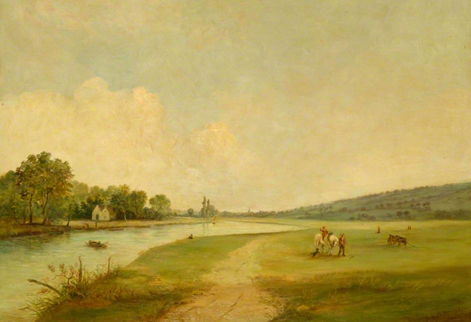 Egham From Long Mede, Runnymede — Frank Huddlestone Potter