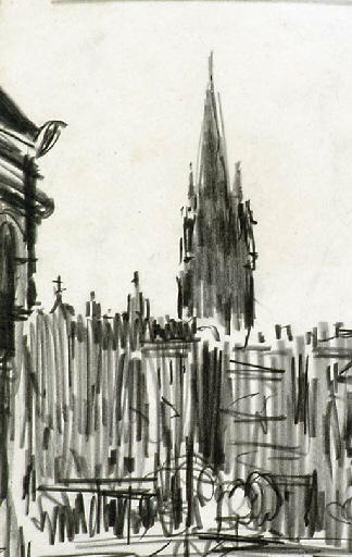 A Gothic Cathedral — George Benjamin Luks