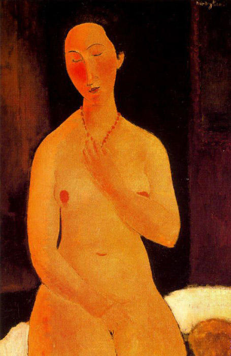 Seated Nude With Necklace — Amedeo Clemente Modigliani