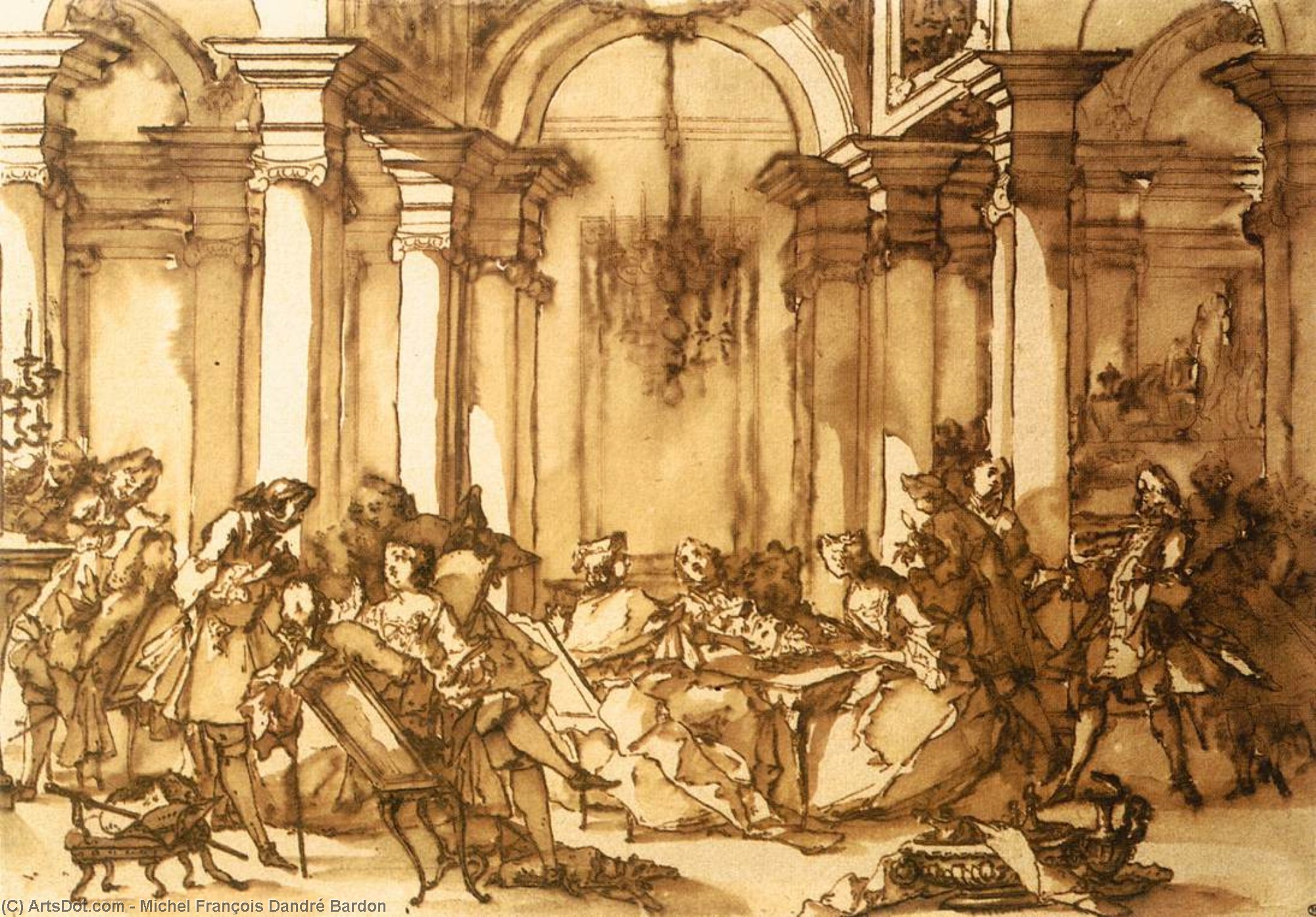 Salon Scene — Michel François Dandré Bardon