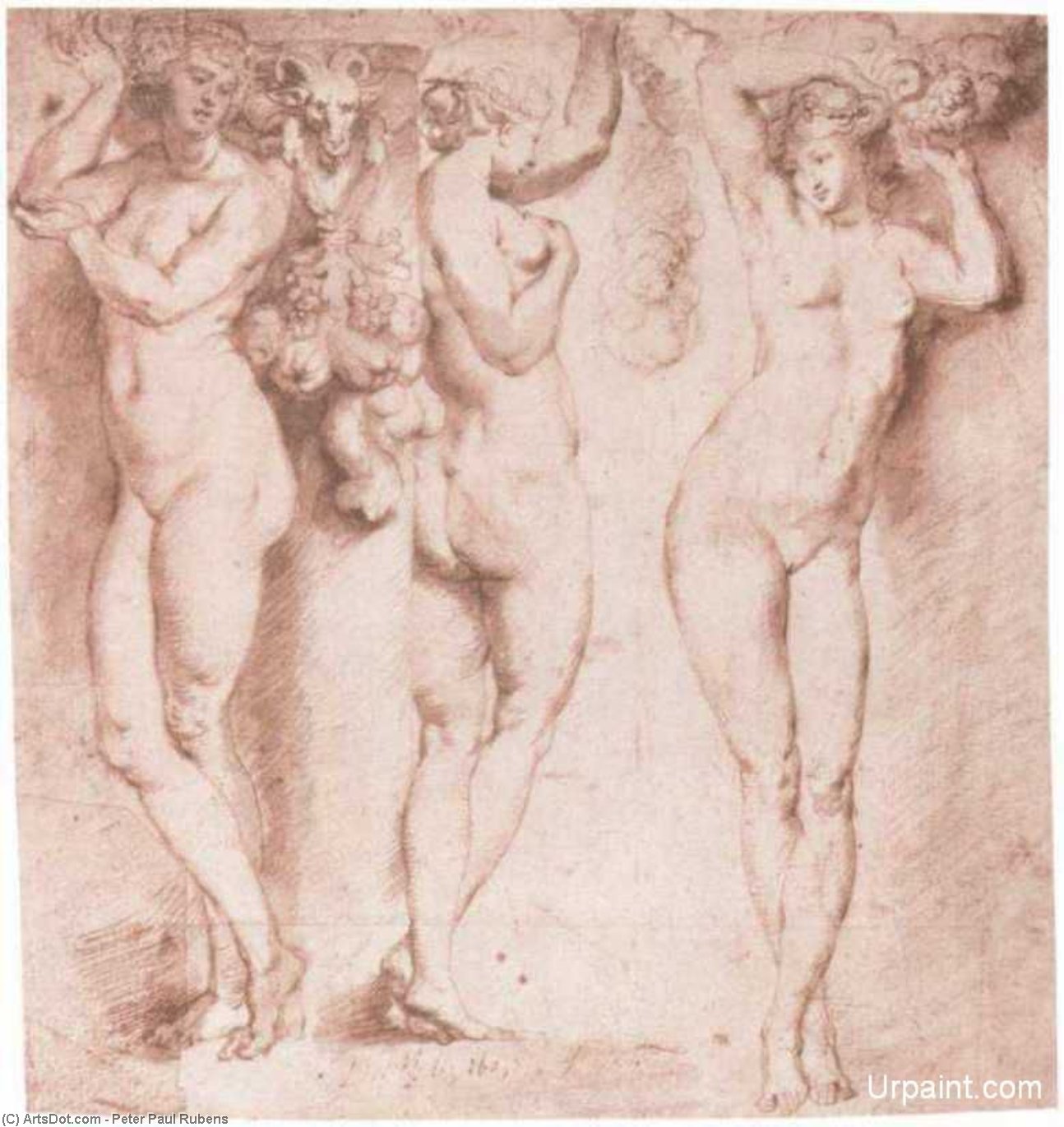 The Three Caryatids — Peter Paul Rubens