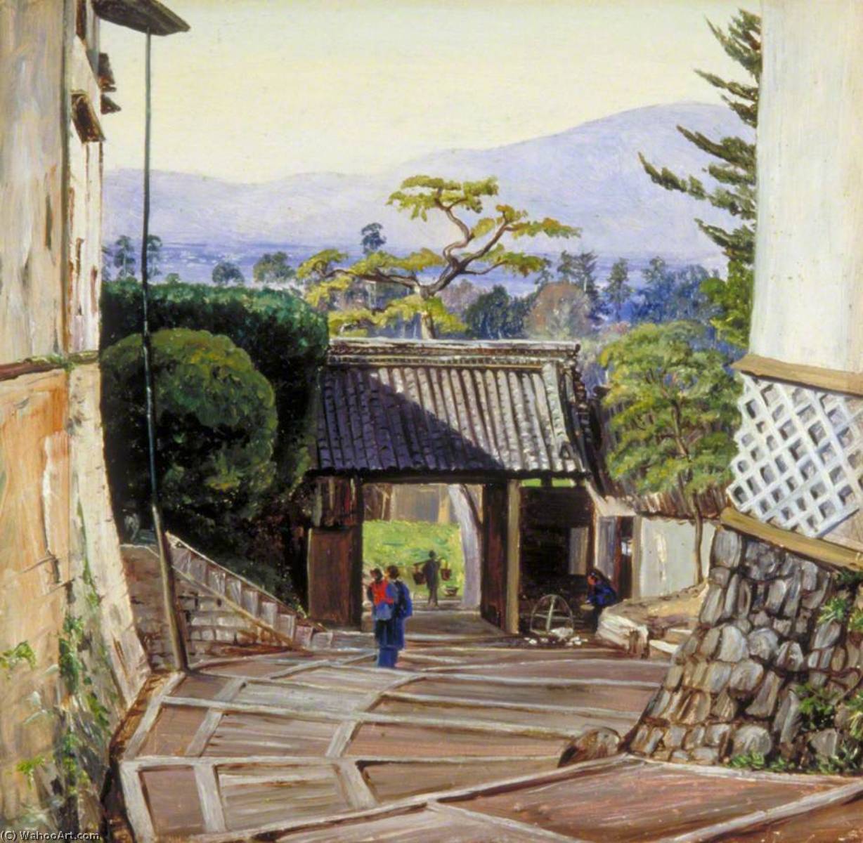 Gate Of Mariamma Temple, Japan — Marianne North
