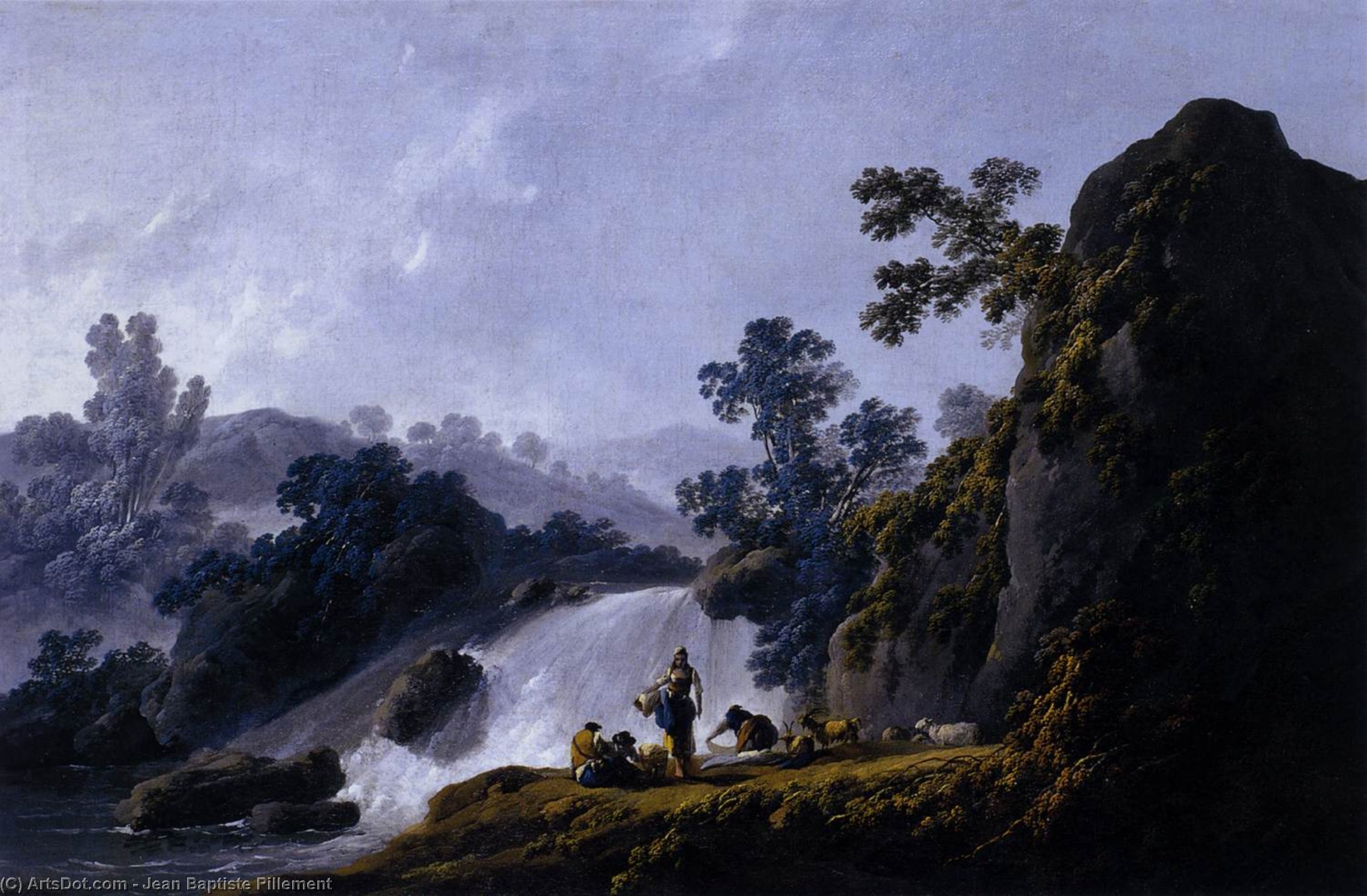 Landscape With Washerwomen — Jean-baptiste Pillement