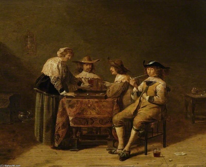 Gentlemen Playing Backgammon — Jan Olis