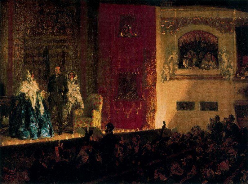 Theatre Of Gymnase — Adolph Von Menzel