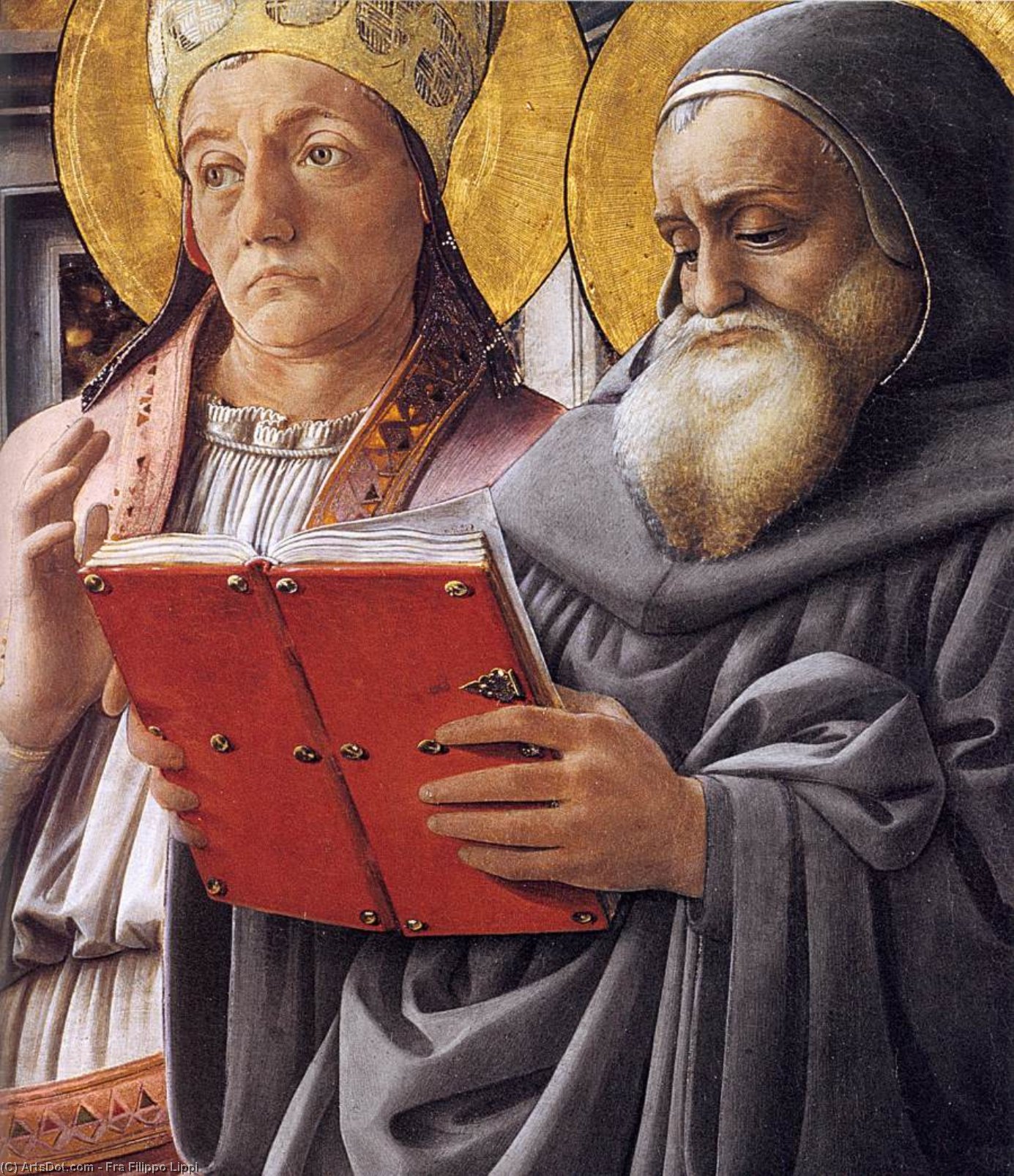 Sts Gregory Und Jerome (detail) — Filippo Lippi