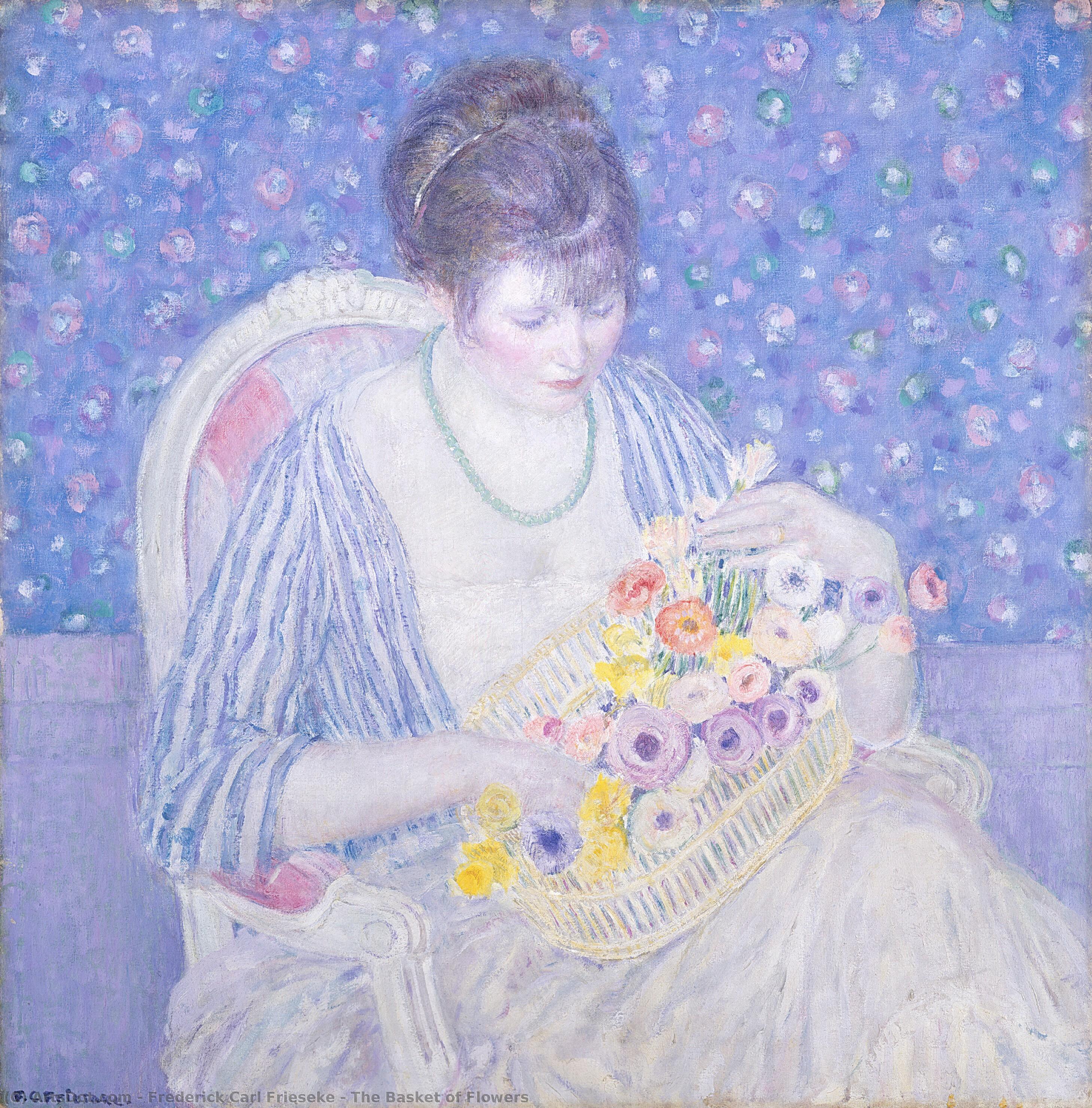 The Basket Of Flowers — Frederick Carl Frieseke